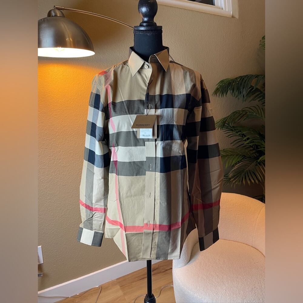 Burberry brand new men's check print shirt S - Picture 2 of 9